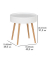 Beistelltisch Finja 50721800, 51,5cm (H), 49,5x49,5cm (BxT), rechteckig, weiß / braun