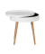 Beistelltisch Finja 50721800, 51,5cm (H), 49,5x49,5cm (BxT), rechteckig, weiß / braun