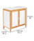 Waschbeckenunterschrank Finja braun, weiß 65,0 x 33,0 x 60,0 cm