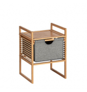 Beistelltisch 62223800, 40cm (H), 56x40cm (BxT), rechteckig, braun / braun