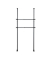 Teleskop-Garderobe Herkules 50636100 schwarz Metall 2 Haken 75,0-120,0 cm