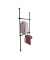 Teleskop-Garderobe Herkules 50636100 schwarz Metall 2 Haken 75,0-120,0 cm