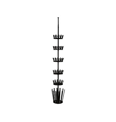 Teleskop-Schuhregal Achilles schwarz 30,0 x 30,0 x 100,0-300,0 cm