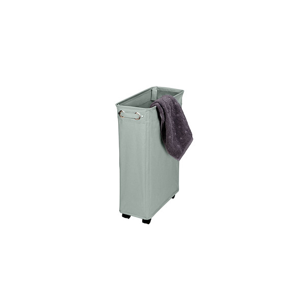 4008838363010 - Wäschesammler Corno Salbei Wäschekorb 43 l Grau Polyester grün Polypropylen schwarz Fiberglas schwarz - grau - Wenko 4008838363010 - Wäschesammler Corno Salbei Wäschekorb 43 l Grau Polyester grün Polypropylen schwarz Fiberglas schwarz - grau - Wenko