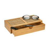 Aufbewahrungsbox Allegre 25603100, außen 28x14x6cm, Bambus/Rattan braun