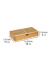 Aufbewahrungsbox Allegre 25603100, außen 28x14x6cm, Bambus/Rattan braun