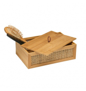 Aufbewahrungsbox Allegre 25606100, außen 22x15x7cm, Bambus/ Rattan braun