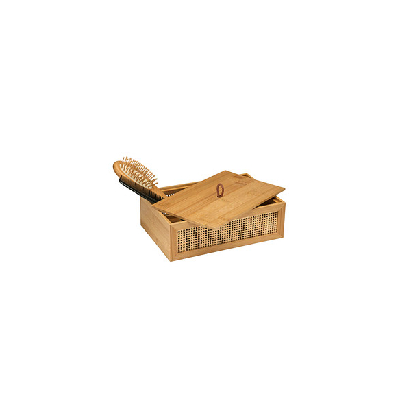 4008838383537 - WENKO Badbox Allegre L mit Deckel Aus Bambus und Rattan Braun Bambus natur Rattan natur - braun 4008838383537 - WENKO Badbox Allegre L mit Deckel Aus Bambus und Rattan Braun Bambus natur Rattan natur - braun