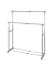 Teleskop-Garderobe Twin Bars grau Metall 95,0-163,0 x 98,0-168,0 cm