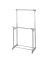 Teleskop-Garderobe Twin Bars grau Metall 95,0-163,0 x 98,0-168,0 cm