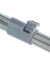 Teleskop-Garderobe Twin Bars grau Metall 95,0-163,0 x 98,0-168,0 cm
