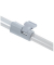 Teleskop-Garderobe Twin Bars grau Metall 95,0-163,0 x 98,0-168,0 cm