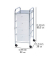 Etagenwagen Messina silber 33,0 x 39,0 x 80,5 cm