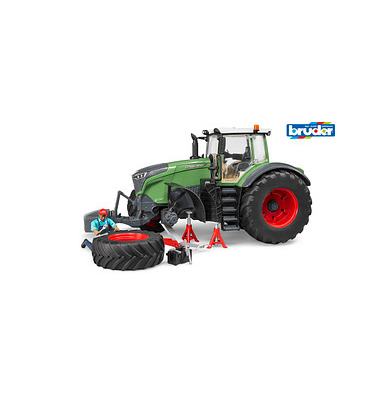 bruder Traktor Fendt 1050 Vario mit Mechaniker und Werkstattausstattung  4041 Spielzeugauto - Bürobedarf Thüringen