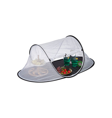 Fliegenhaube weiß, schwarz