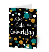 Geburtstagskarten mit Film Glitter LUQR26 11,5cm x 17,5cm (BxH) 260g Motiv Chromopapier FSC