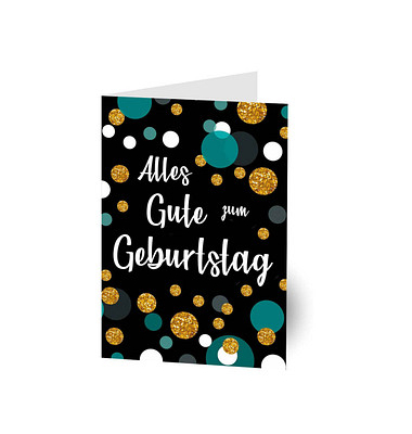 Geburtstagskarten mit Film Glitter LUQR26 11,5cm x 17,5cm (BxH) 260g Motiv Chromopapier FSC