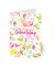 Geburtstagskarten mit Film Blumen Aquarell LUQR04 11,5cm x 17,5cm (BxH) 260g Motiv Chromopapier FSC