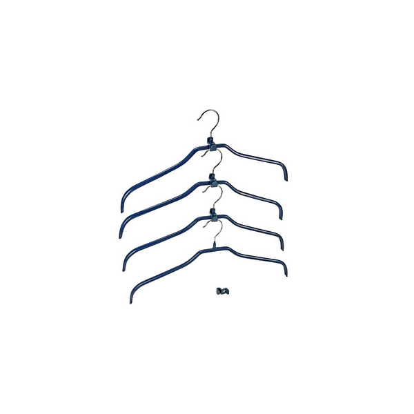 4008838160039 - Kleiderbügel WENKO Modell Multi blau B41cm H19cm T1cm Metall Kunststoff Kleiderbügel aus Metall mit rutschhemmender Beschichtung inkl Bügelverbindern 4008838160039 - Kleiderbügel WENKO Modell Multi blau B41cm H19cm T1cm Metall Kunststoff Kleiderbügel aus Metall mit rutschhemmender Beschichtung inkl Bügelverbindern