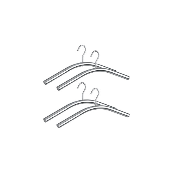 4008838308844 - Kleiderbügel Dry 4er Set Edelstahl rostfrei Silber matt Edelstahl rostfrei silber matt - silber matt - Wenko 4008838308844 - Kleiderbügel Dry 4er Set Edelstahl rostfrei Silber matt Edelstahl rostfrei silber matt - silber matt - Wenko
