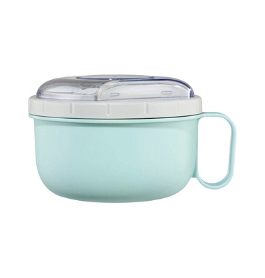 Brotdose, 00181583, pastellblau/transparent/grau/wei&szlig;, ohne, 1,1 L