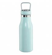 Isolierflasche pastellblau, grau