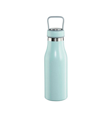 Isolierflasche pastellblau, grau