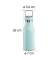 Isolierflasche pastellblau, grau