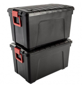 Aufbewahrungsbox Multi 6169, außen 44,5x75x66cm, Polypropylen schwarz/rot