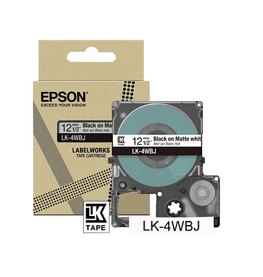 Schriftband LK LK-4WBJ C53S672062, 12 mm schwarz auf weiß
