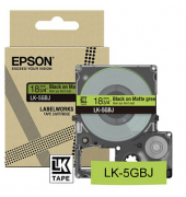 Schriftband LK LK-5GBJ C53S672078, 18 mm schwarz auf grün