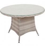 Gartentisch Dijon grau rund 111,0 x 111,0 x 76,0 cm