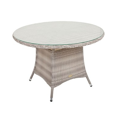 Gartentisch Dijon grau rund 111,0 x 111,0 x 76,0 cm