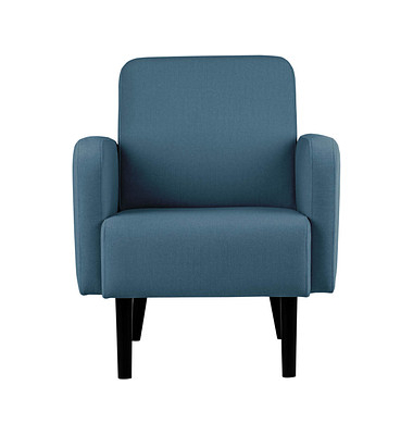 Sessel LISBOA blau schwarz Stoff