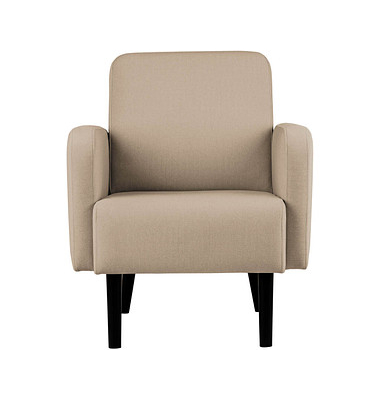 Sessel LISBOA elfenbein schwarz Stoff