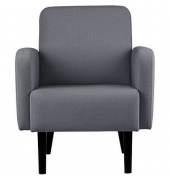 Sessel LISBOA grau schwarz Stoff