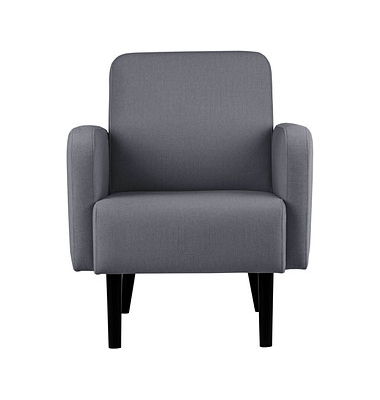 Sessel LISBOA grau schwarz Stoff