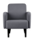 Sessel LISBOA grau schwarz Stoff