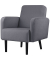 Sessel LISBOA grau schwarz Stoff