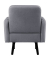 Sessel LISBOA grau schwarz Stoff