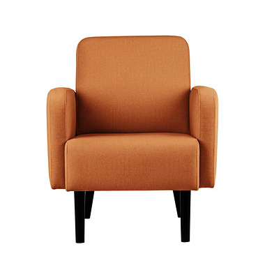 Sessel LISBOA braun schwarz Stoff