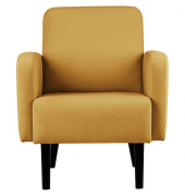 Sessel LISBOA safran schwarz Stoff