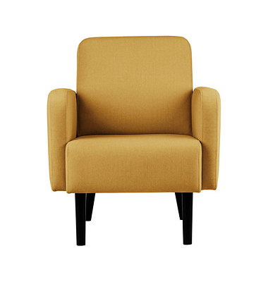 Sessel LISBOA safran schwarz Stoff