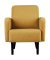 Sessel LISBOA safran schwarz Stoff