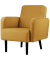 Sessel LISBOA safran schwarz Stoff