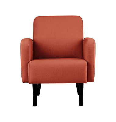 Sessel LISBOA rost schwarz Stoff