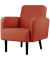 Sessel LISBOA rost schwarz Stoff