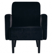 Sessel LISBOA schwarz schwarz Stoff