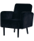 Sessel LISBOA schwarz schwarz Stoff