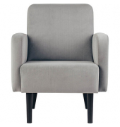 Sessel LISBOA grau schwarz Stoff
